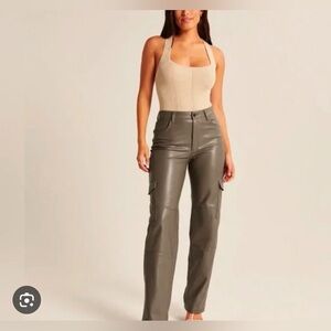 Abercrombie & Fitch Leather Cargo Pant